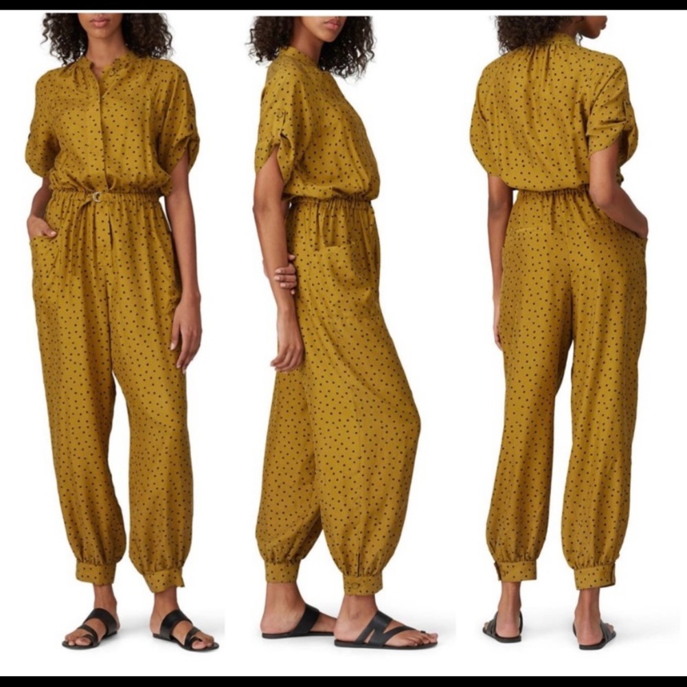 Mustard Polkadot Jumpsuit